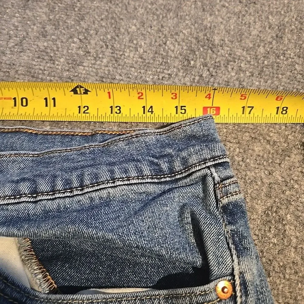Levis Jeans Mens 34x29 (Fits 32x28) Blue 505 Straight Fit Medium Wash Cotton